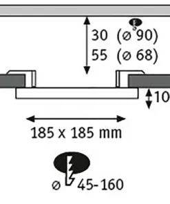 PAULMANN LED Inbouwspot VariFit Veluna 185x185 Mm IP44 Satijn 14 PAULMANN LED Inbouwspot VariFit Veluna 185x185 Mm IP44 Satijn -Binnenverlichting Verkoopwinkel DV 8 10307006 04 4c AT 20220714094656