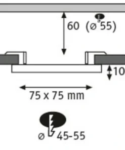 PAULMANN LED Inbouwspot VariFit Veluna Ø 75 Mm IP44 Satijn -Binnenverlichting Verkoopwinkel DV 8 10307035 06 4c AT 20220714094656