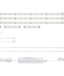 PAULMANN MaxLED 500 LED-strip Keukenset Met Touchschakelaar Warmwit 3x60 Cm Zilver Gecoat
