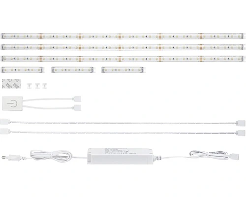 PAULMANN MaxLED 500 LED-strip Keukenset Met Touchschakelaar Warmwit 3x60 Cm Zilver Gecoat 1 PAULMANN MaxLED 500 LED-strip Keukenset Met Touchschakelaar Warmwit 3x60 Cm Zilver Gecoat