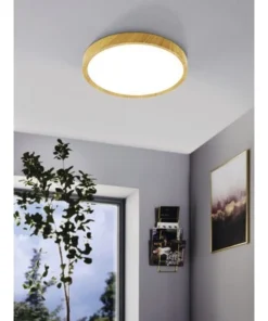 EGLO LED Plafonniere Musurita Ø 44 Cm Houtlook