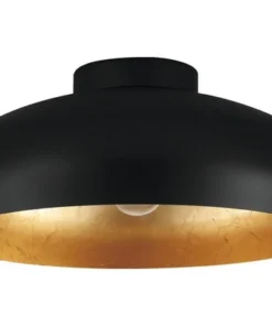EGLO Plafondlamp Mogano Ø 40 Cm Zwart-goud