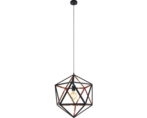 EGLO Hanglamp Embleton 1 Ø 46 Cm Zwart/koper 1 EGLO Hanglamp Embleton 1 Ø 46 Cm Zwart/koper