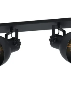 EGLO Opbouwspot Barnstaple 1 2-lichts Zwart