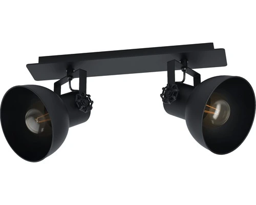 EGLO Opbouwspot Barnstaple 1 2-lichts Zwart 1 EGLO Opbouwspot Barnstaple 1 2-lichts Zwart