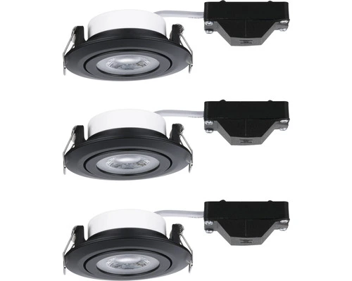PAULMANN LED Inbouwspot Set Ø 82 Mm 3-traps Dimbaar Zwart, 3 Stuks 4 PAULMANN LED Inbouwspot Set Ø 82 Mm 3-traps Dimbaar Zwart, 3 Stuks - Afbeelding 4