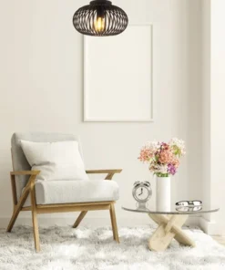 CHERICONI Plafondlamp Curvato Ø 40 Cm Zwart