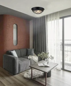 CHERICONI Plafonniere Nero Ø 28 Cm Zwart