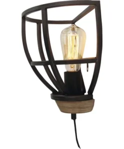 CHERICONI Wandlamp Aperto Zwart/hout -Binnenverlichting Verkoopwinkel DV 8 10326973 04 4c NL 20201224200011