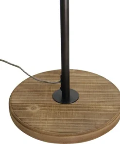 CHERICONI Vloerlamp Aperto 2-lichts Zwart/hout -Binnenverlichting Verkoopwinkel DV 8 10326979 06 4c NL 20211006084653