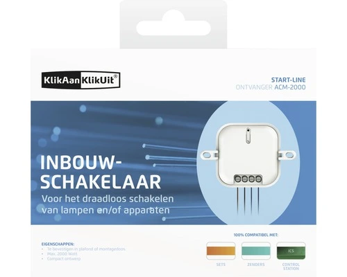 KLIKAANKLIKUIT® Inbouwschakelaar ACM-2000 4 KLIKAANKLIKUIT® Inbouwschakelaar ACM-2000 - Afbeelding 4