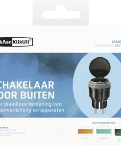 KLIKAANKLIKUIT® Stopcontactschakelaar Voor Buiten AGC-3500 Zwart -Binnenverlichting Verkoopwinkel DV 8 10337793 05 4c NL 20201002154652