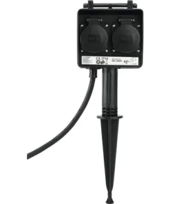 Tuincontactdoos 2-voudig Op Grondpen IP44