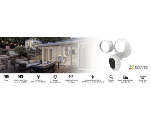 EZVIZ Schijnwerper Met Camera LC1C Wit 8 EZVIZ Schijnwerper Met Camera LC1C Wit - Afbeelding 8