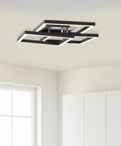 BRILLIANT LED Plafondlamp Kjorn 3-lichts 46x53 Cm Zwart