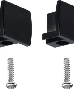 PAULMANN URail Eindstuk Zwart Mat, 2 Stuks