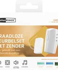 KLIKAANKLIKUIT® Plug-in Draadloze Deurbelset Met Zender ACDB-8000BC Wit 7 KLIKAANKLIKUIT® Plug-in Draadloze Deurbelset Met Zender ACDB-8000BC Wit -Binnenverlichting Verkoopwinkel DV 8 10403044 04 4c NL 20210221214657