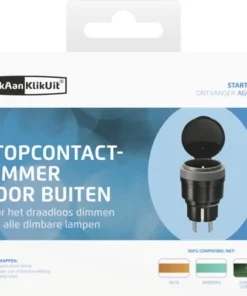 KLIKAANKLIKUIT® Stopcontactdimmer Voor Buiten AGC-200 Zwart -Binnenverlichting Verkoopwinkel DV 8 10403060 04 4c NL 20210217011003