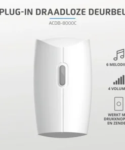KLIKAANKLIKUIT® Plug-in Draadloze Deurbel ACDB-8000C Wit -Binnenverlichting Verkoopwinkel DV 8 10403066 05 4c NL 20210217051911