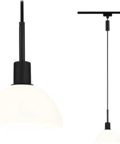 PAULMANN URail Hanglamp Sarrasani Zwart Mat-opaal (excl. Lichtbron)