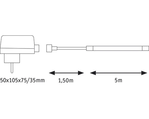 PAULMANN SimpLED Outdoor LED-strip Basisset Warmwit 500 Cm Wit Gecoat 3 PAULMANN SimpLED Outdoor LED-strip Basisset Warmwit 500 Cm Wit Gecoat - Afbeelding 3