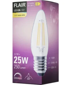 FLAIR LED Lamp E27/2W C35 Warmwit Helder -Binnenverlichting Verkoopwinkel DV 8 10437224 05 4c DE 20220401114753