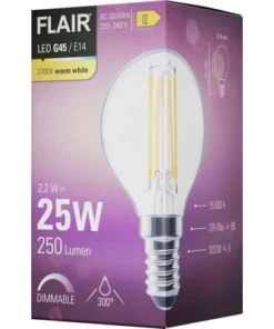 FLAIR LED Lamp E14/2W G45 Warmwit Helder -Binnenverlichting Verkoopwinkel DV 8 10437390 05 4c DE 20220401124650