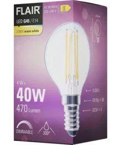 FLAIR LED Lamp E14/4W G45 Warmwit Helder -Binnenverlichting Verkoopwinkel DV 8 10437391 05 4c DE 20220401114653