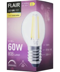 FLAIR LED Lamp E27/5,5W G45 Warmwit Helder -Binnenverlichting Verkoopwinkel DV 8 10437395 05 4c DE 20220401124750