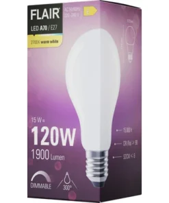 FLAIR LED Lamp E27/15W A70 Warmwit Mat -Binnenverlichting Verkoopwinkel DV 8 10437624 05 4c DE 20220401124650
