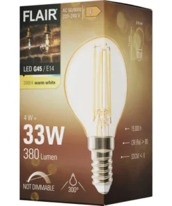 FLAIR LED Lamp E14/4W G45 Warmwit Amber -Binnenverlichting Verkoopwinkel DV 8 10438350 05 4c DE 20220401171654