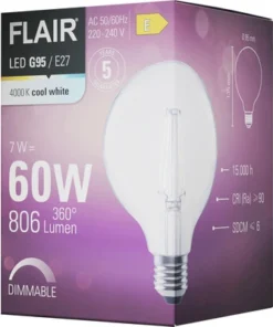 FLAIR LED Lamp E27/6,5W G95 Neutraalwit Helder -Binnenverlichting Verkoopwinkel DV 8 10444408 04 4c DE 20220608171756