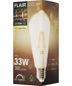 FLAIR LED Lamp E27/4W ST64 Warmwit Amber -Binnenverlichting Verkoopwinkel DV 8 10445495 06 4c DE 20220401164758