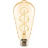FLAIR LED Lamp E27/4W ST64 Spiraal Warmwit Amber