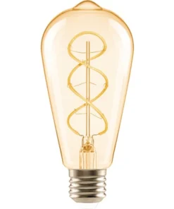 FLAIR LED Lamp E27/4W ST64 Spiraal Warmwit Amber