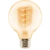 FLAIR LED Lamp E27/4W G80 Spiraal Warmwit Amber