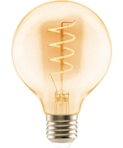 FLAIR LED Lamp E27/4W G80 Spiraal Warmwit Amber