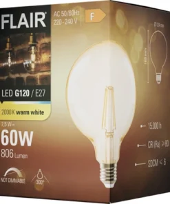 FLAIR LED Lamp E27/8W G120 Warmwit Amber -Binnenverlichting Verkoopwinkel DV 8 10445501 06 4c DE 20220401161753