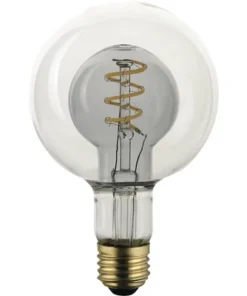 FLAIR LED Lamp E27/4W G95 Warmwit Helder/rookglas