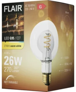 FLAIR LED Lamp E27/4W G95 Warmwit Helder/rookglas -Binnenverlichting Verkoopwinkel DV 8 10445651 03 4c DE 20220329064757