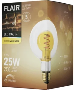 FLAIR LED Lamp E27/4W G95 Warmwit Helder/amber -Binnenverlichting Verkoopwinkel DV 8 10445652 03 4c DE 20220608171756