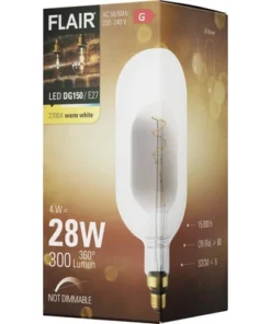 FLAIR LED Lamp E27/4W DG150 Warmwit Helder/rookglas -Binnenverlichting Verkoopwinkel DV 8 10445657 03 4c DE 20220329051654