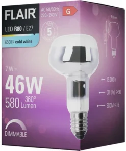 FLAIR LED Lamp E27/7W R80 Daglichtwit Mat -Binnenverlichting Verkoopwinkel DV 8 10445703 04 4c DE 20220608174659