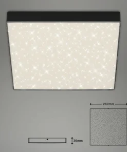 BRILONER LED Plafonniere 7078-415 Randloos Met Sterreneffect 29x29 Cm Neutraalwit Zwart -Binnenverlichting Verkoopwinkel DV 8 10459431 01 4c DE 20210630104759
