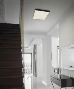 BRILONER LED Plafonniere 7078-415 Randloos Met Sterreneffect 29x29 Cm Neutraalwit Zwart