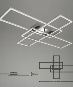 BRILONER LED Plafondlamp 3504-018 Stepdim Warmwit Aluminium-chroom -Binnenverlichting Verkoopwinkel DV 8 10459442 02 4c DE 20210630104759