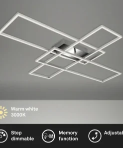 BRILONER LED Plafondlamp 3504-018 Stepdim Warmwit Aluminium-chroom -Binnenverlichting Verkoopwinkel DV 8 10459442 03 4c DE 20210630104759