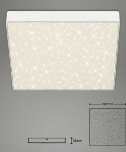 BRILONER LED Plafonniere 7078-416 Randloos Met Sterreneffect 29x29 Cm Neutraalwit Wit -Binnenverlichting Verkoopwinkel DV 8 10459446 01 4c DE 20210630121755