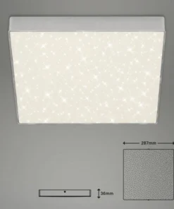 BRILONER LED Plafonniere 7078-414 Randloos Met Sterreneffect 29x29 Cm Neutraalwit Zilver -Binnenverlichting Verkoopwinkel DV 8 10459447 01 4c DE 20210630121755