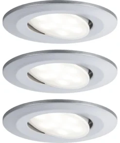 PAULMANN LED Inbouwspot Set Calla Ø 90 Mm Chroom Mat, 3 Stuks